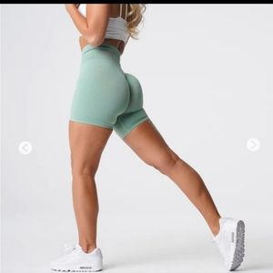 NVGTN sage green seamless pro shorts